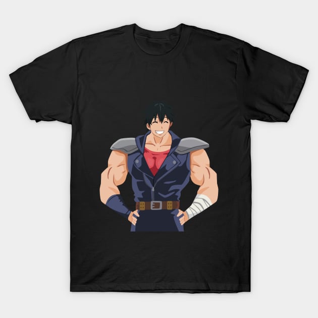 How Many Kilograms are the Dumbbells You Lift? - Machio Cosplay Kenshiro T-Shirt by Dokey4Artist